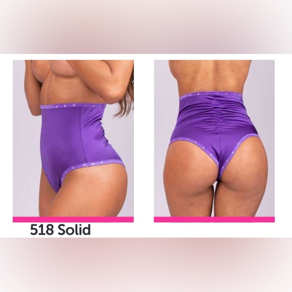 RED- Just to Flirt NWT Exotic Dancewear High Waist Lycra Short - Picture 4 of 4